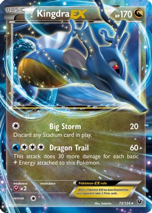 Kingdra EX - 73/124 (FCO) Ultra Rare - Near Mint Holofoil