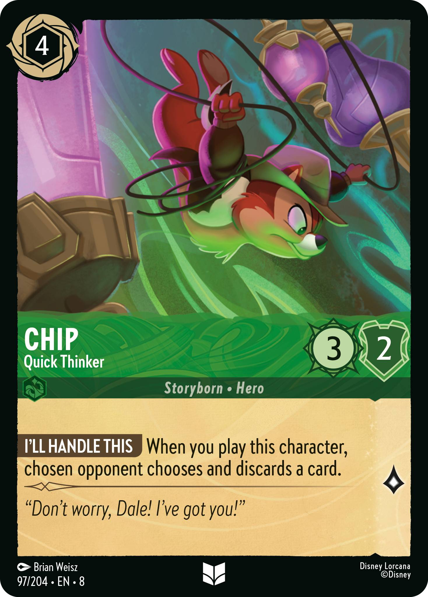 Chip - Quick Thinker (Reign of Jafar - 097/204 ) Uncommon