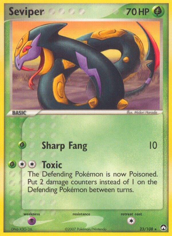 Seviper 23/108 (PK) Rare - Heavy Played Pre-Release Foil