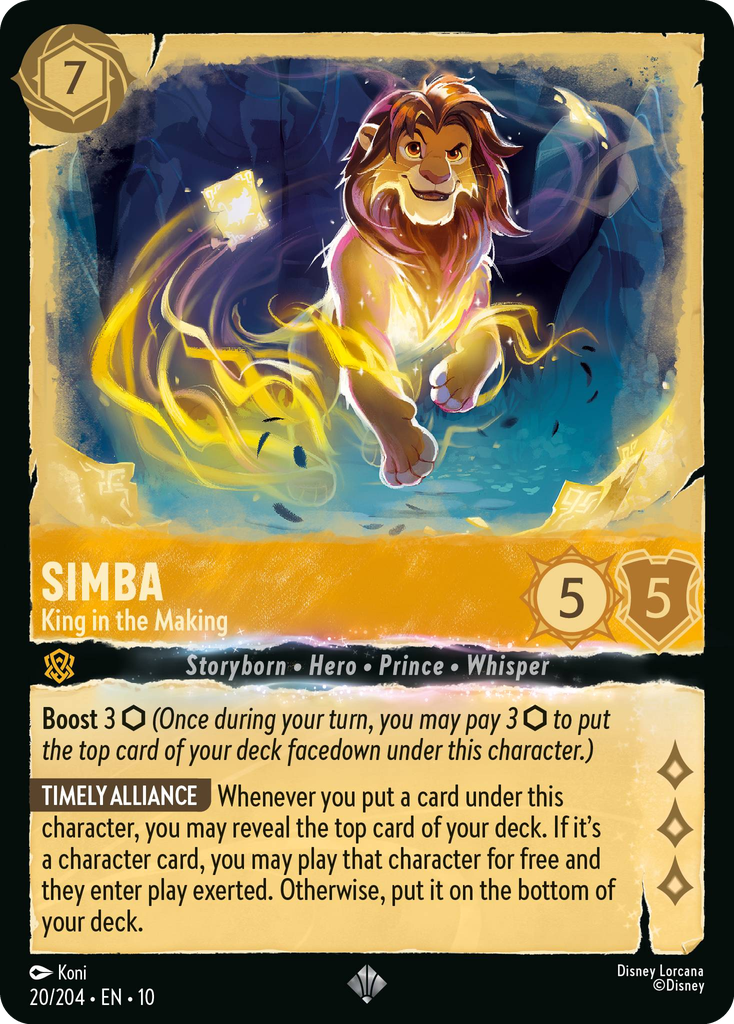 Simba - King in the Making (020/204 - Whispers in the Well) Super Rare