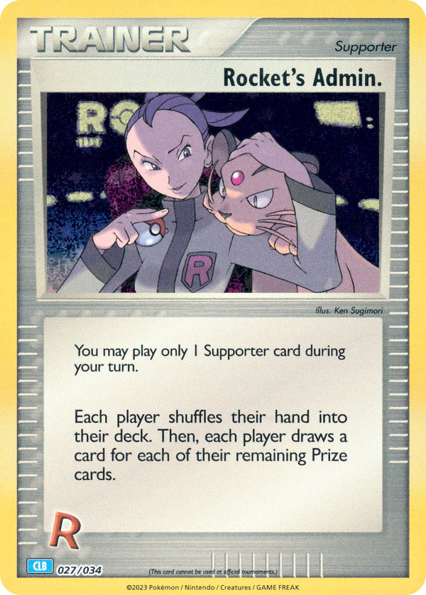 Rocket's Admin. - 027/034 (TCG:CLB) Classic Collection - Near Mint Holofoil