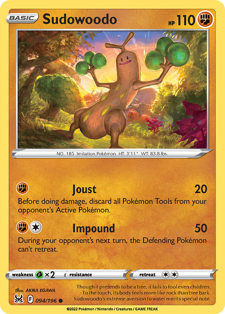 Sudowoodo - 094/196 (SWSH11) Common - Near Mint