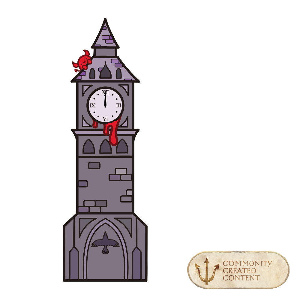 Atlantis Swag: Blood on the Clocktower - 4" Clocktower Acrylic Keychain