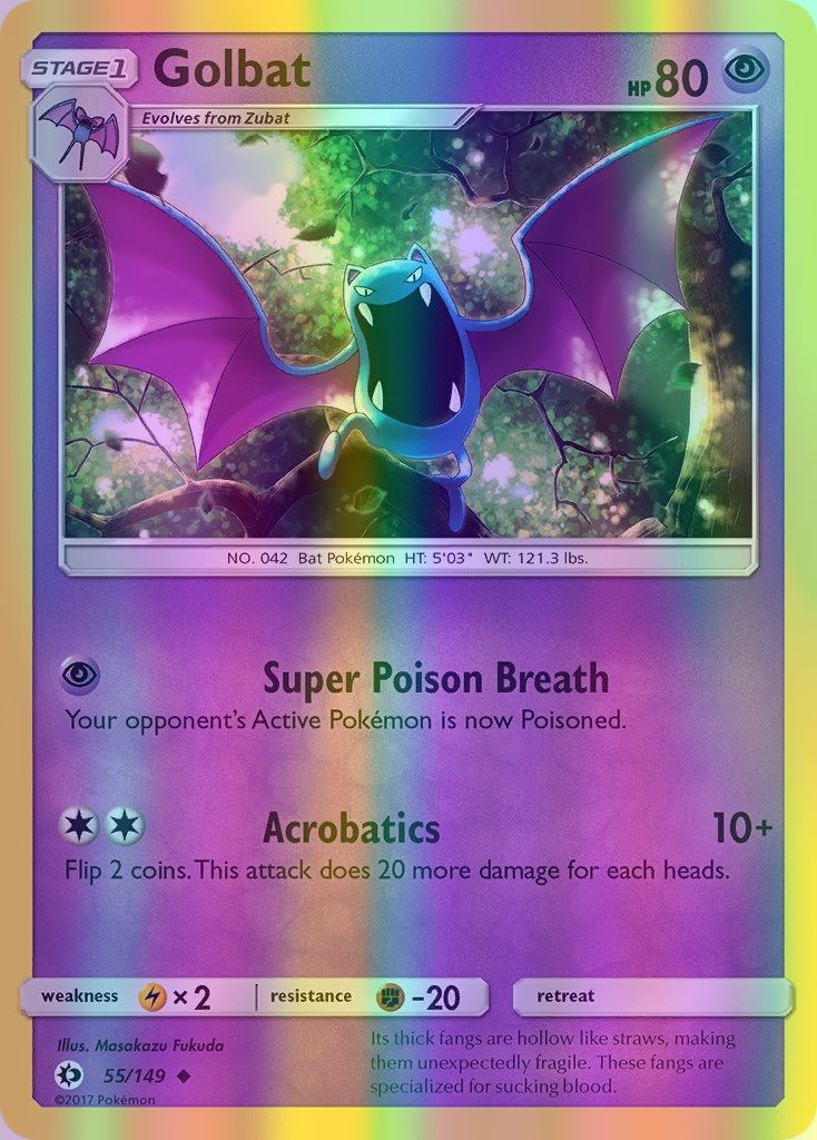 Golbat - 055/149 (SM01) Uncommon - Near Mint Reverse Holofoil