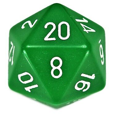 CHXXQ2005: Opaque - 34mm D20 Green w/ White
