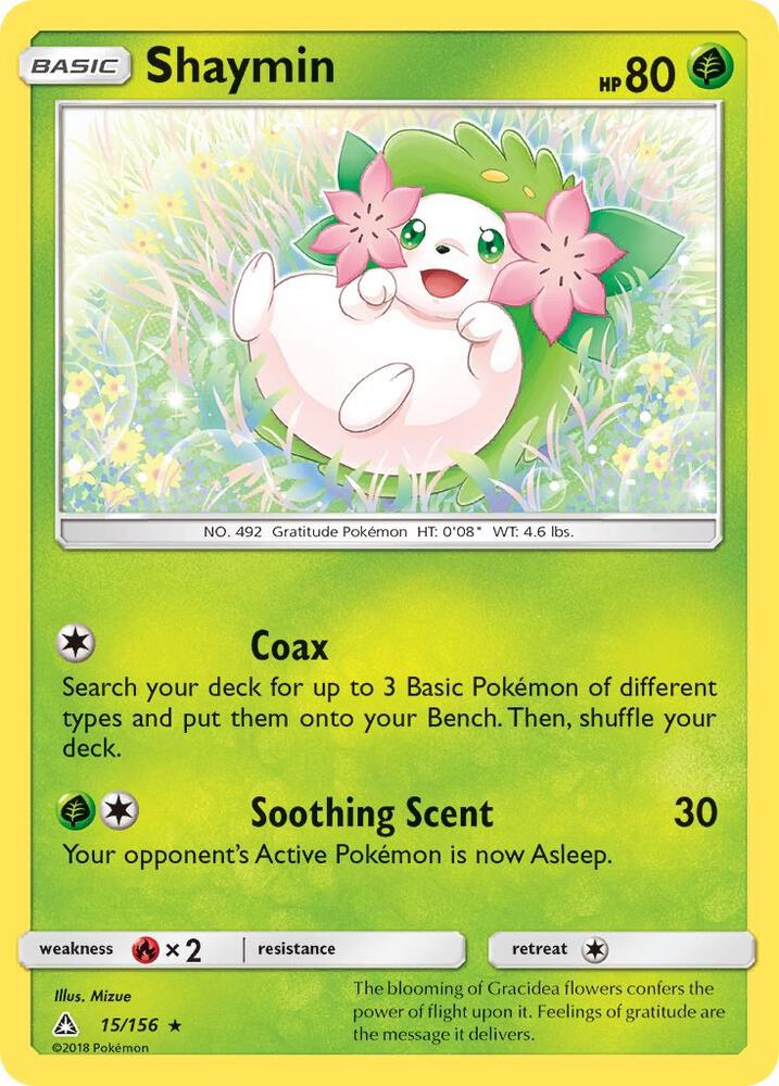 Shaymin - 15/156 (SM05) Holo Rare - Near Mint Holofoil