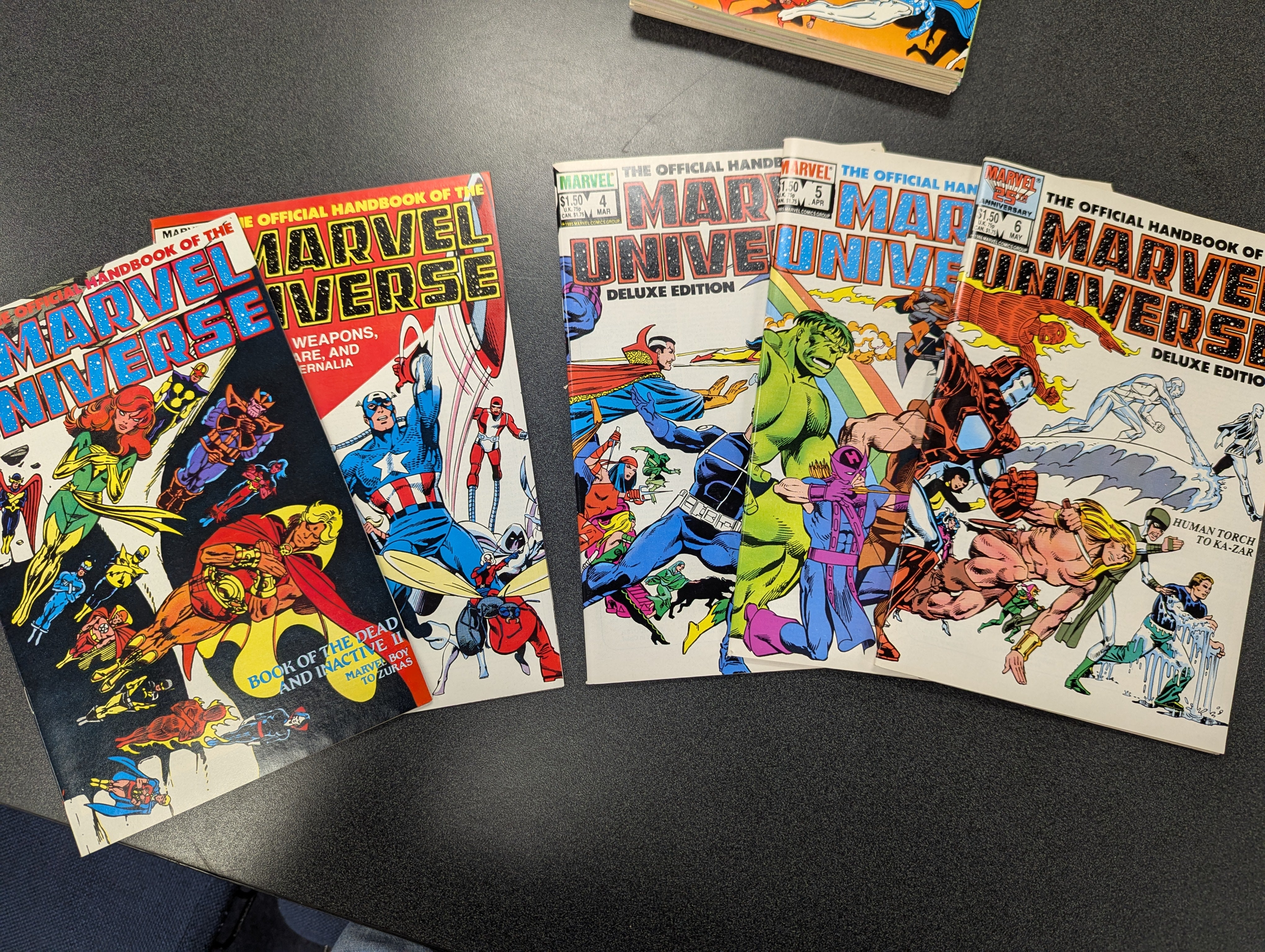 Official Handbook of the Marvel Universe (1982 Series) #2-15, Deluxe #4-6 Comic Bundle