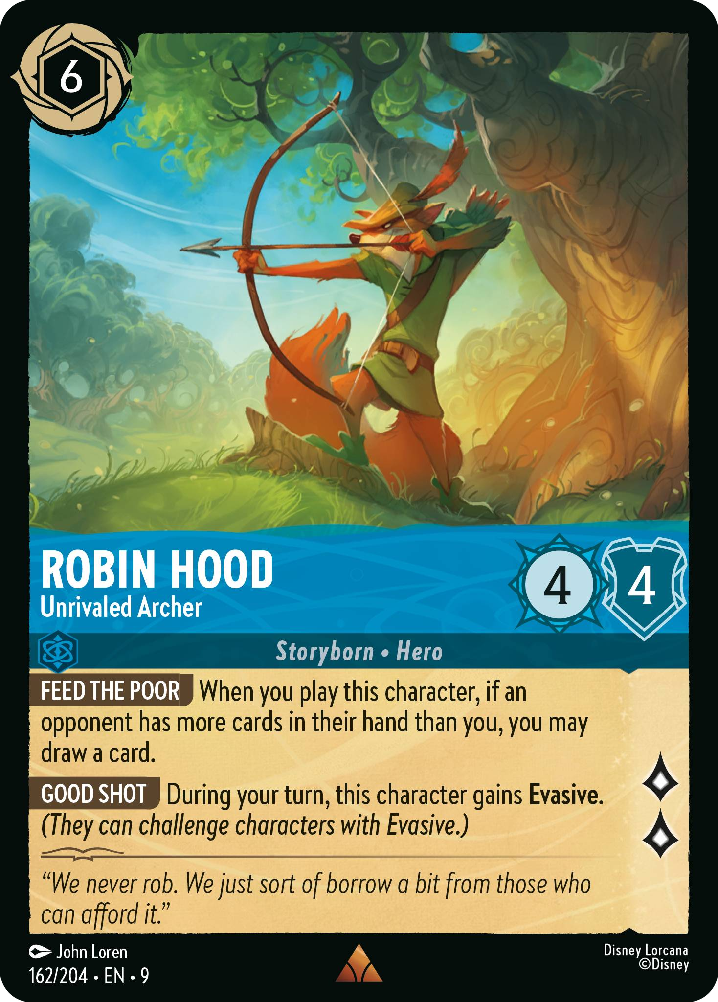 Robin Hood - Unrivaled Archer (Fabled - 162/204) Rare