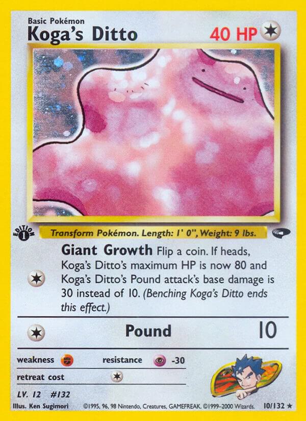 Koga's Ditto - 010/132 (G2) Holo Rare - Damaged Unlimited Holofoil