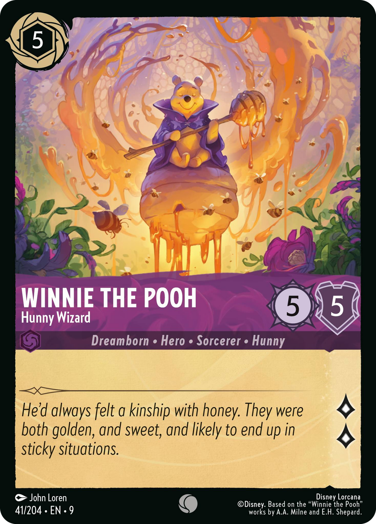 Winnie the Pooh - Hunny Wizard (041/204 - Fabled) Common