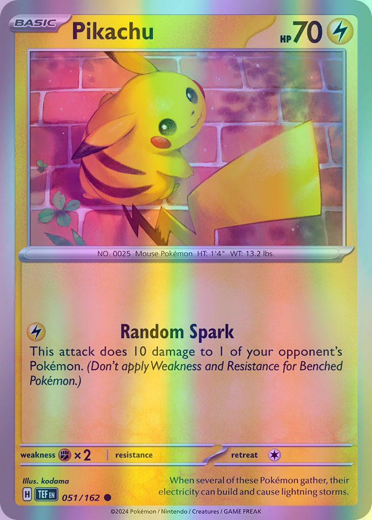 Pikachu - 051/162 (TEF) Common