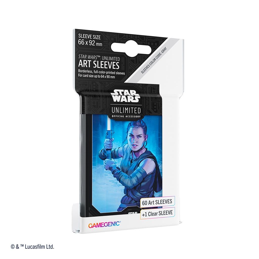 GameGenic: Art Sleeves - Star Wars: Unlimited - Rey (Grey 60ct +1)