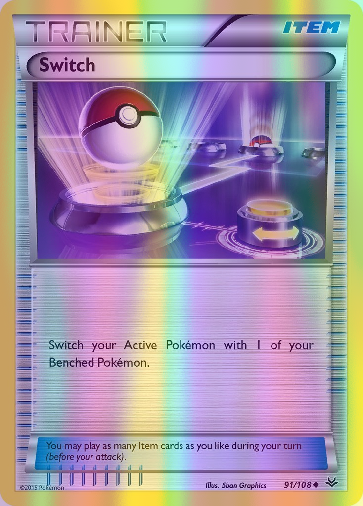 Switch - 091/108 (ROS) Uncommon - Near Mint Reverse Holofoil