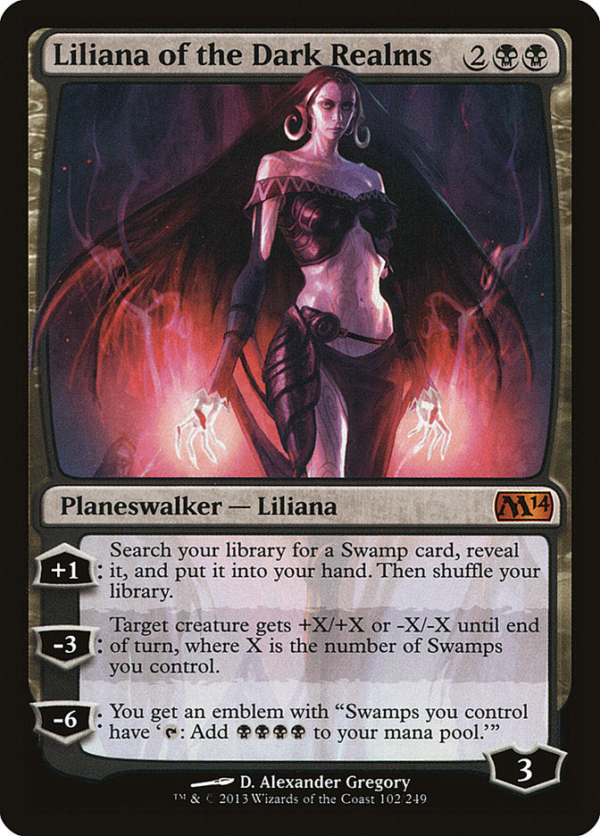Liliana of the Dark Realms (M14-M) Damaged