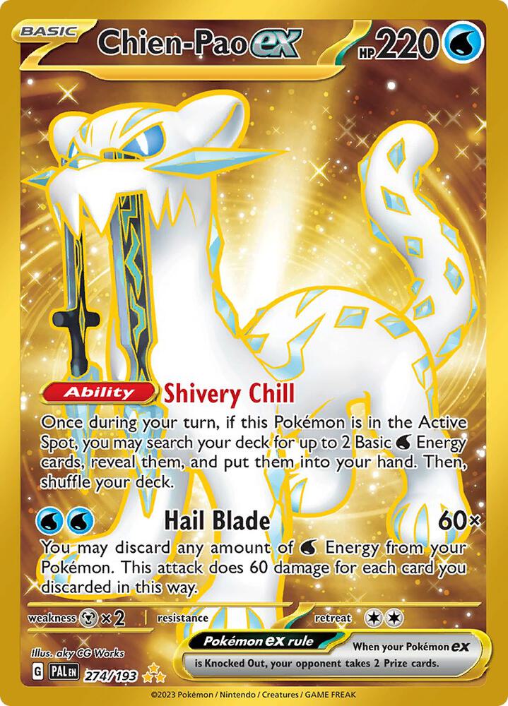 Chien-Pao ex - 274/193 (PAL) Hyper Rare - Light Played Holofoil