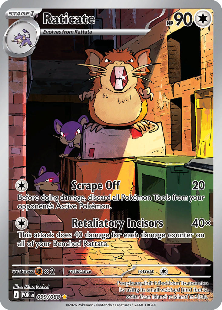 Raticate - 099/088 (POR) Shiny Rare