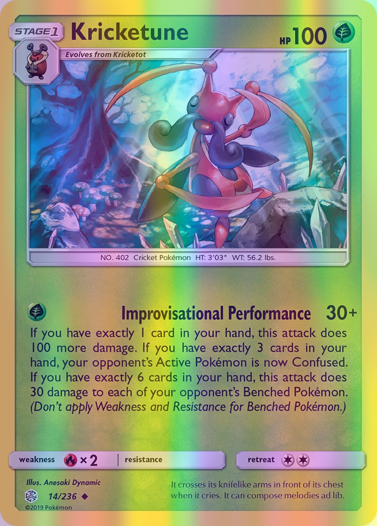 Kricketune - 014/236 (CEC) Uncommon - Near Mint Reverse Holofoil