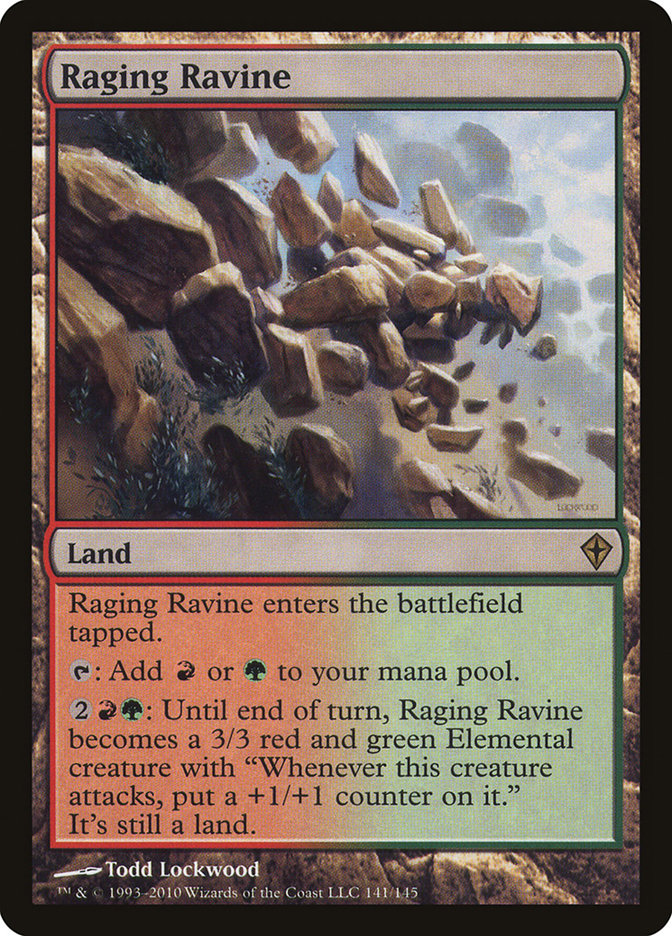 Raging Ravine (WWK-R-FOIL) Light Play