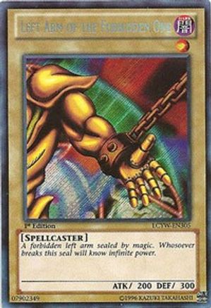 Left Arm of the Forbidden One (LCYW-EN305) Secret Rare 1st Edition Damaged