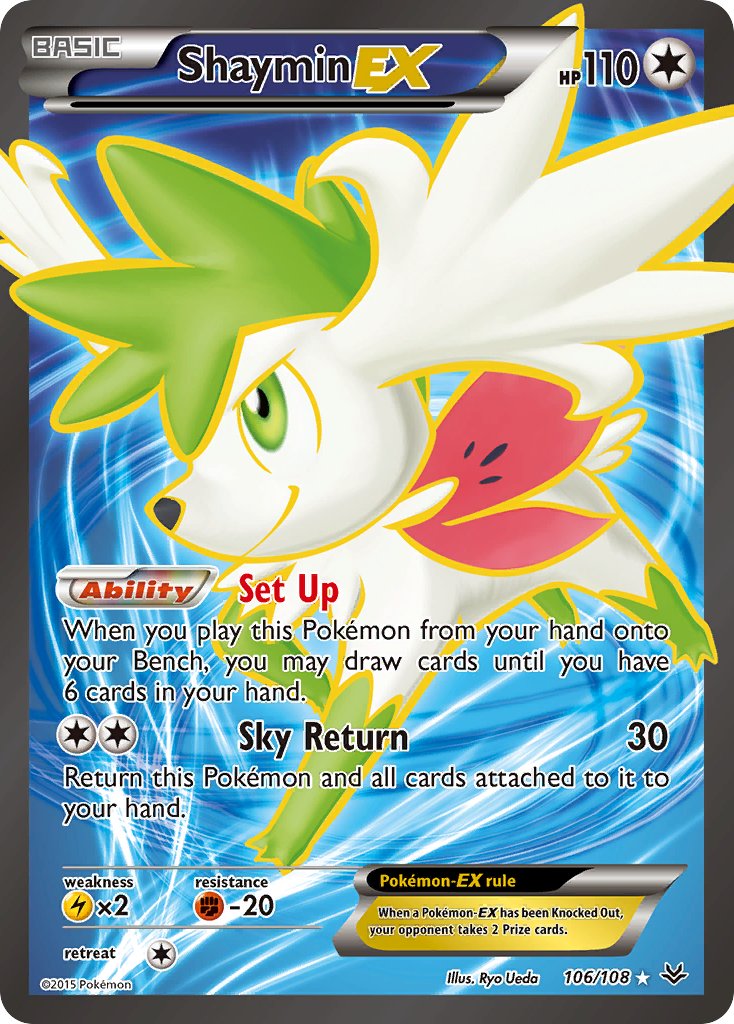 Shaymin EX (Full Art) - 106/108 (ROS) Ultra Rare - Near Mint Holofoil