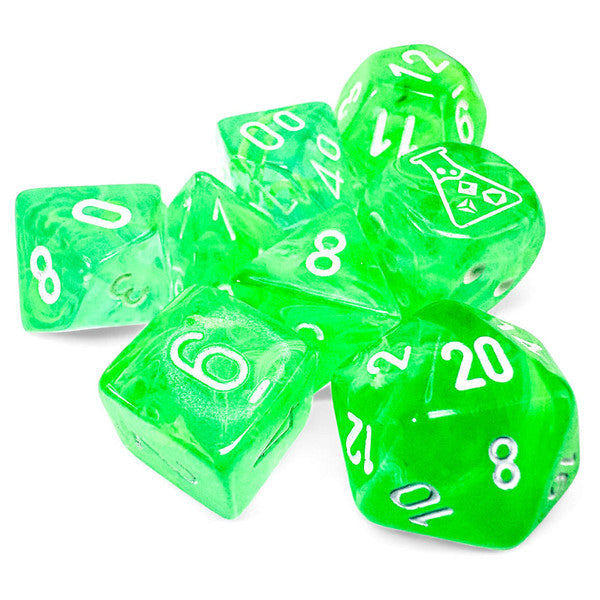 CHX30074: Nebula - Poly Set Gelatinous w/white (7) (Lab Dice 9)