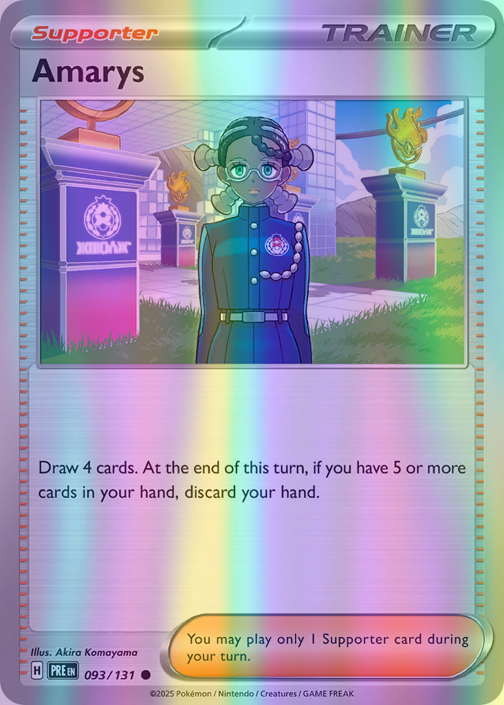 Amarys - 093/131 (PRE) Common - Near Mint Reverse Holofoil