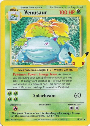 Venusaur - 15/102 (CLB:CC) Classic Collection - Light Play Holofoil
