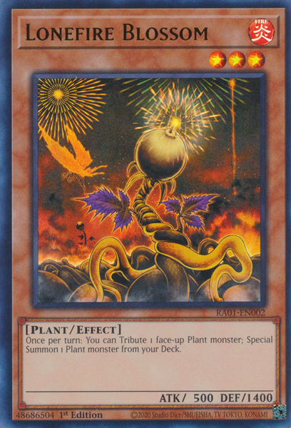 Lonefire Blossom (RA01-EN002) Prismatic Ultimate Rare - Near Mint 1st Edition