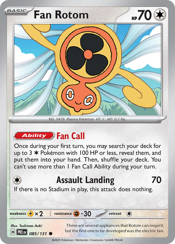 Fan Rotom - 085/131 (PRE) Common - Near Mint