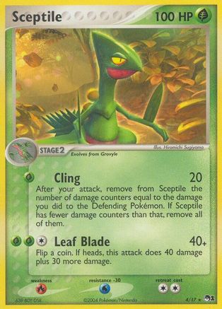 Sceptile - 4/17 (POP) Holo Rare Moderate Play