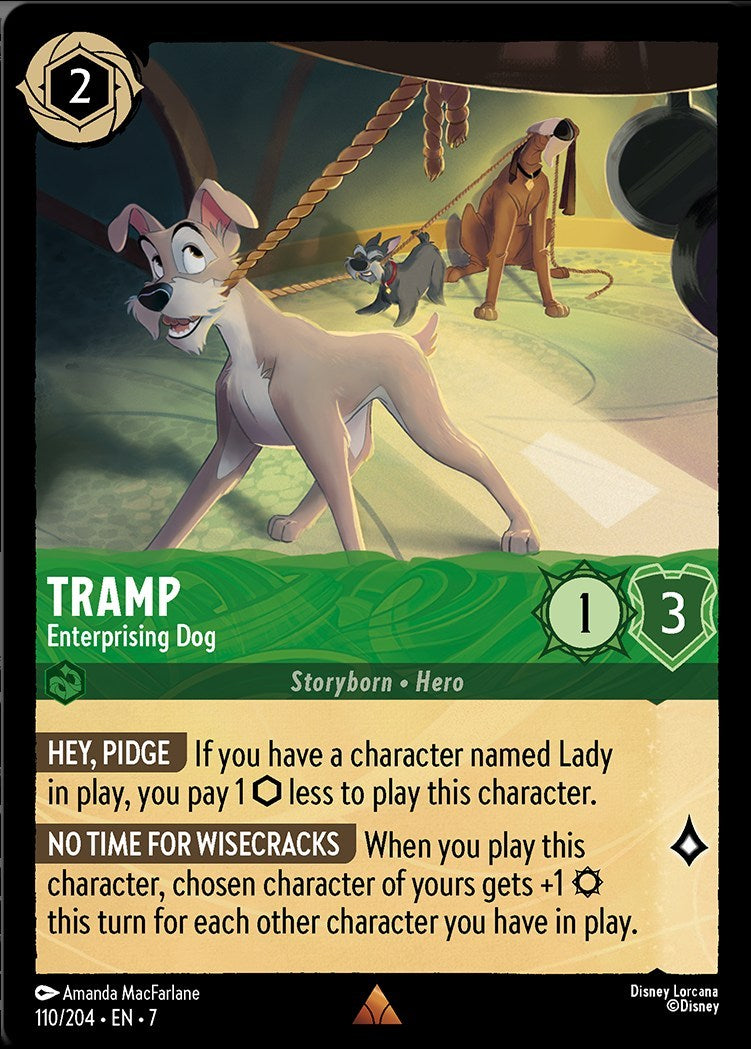 Tramp - Enterprising Dog (Archazia's Island - 110/204) Rare