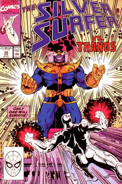 Silver Surfer (1987 Series) #38 (8.0) Thanos vs Silver Surfer