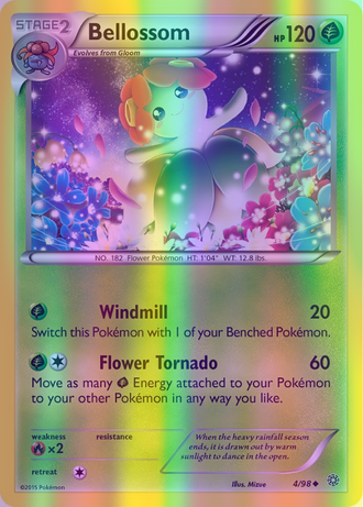 Bellossom - 004/098 (AOR) Uncommon - Near Mint Reverse Holofoil