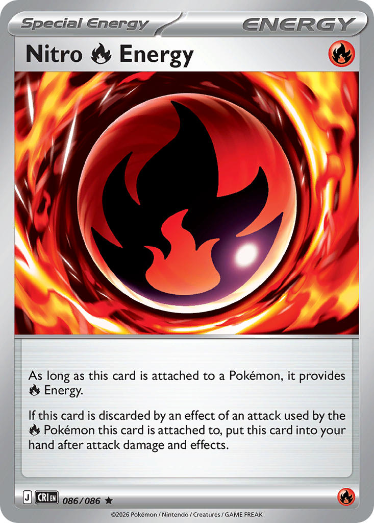Nitro Fire Energy - 086/086 (CRI) Rare