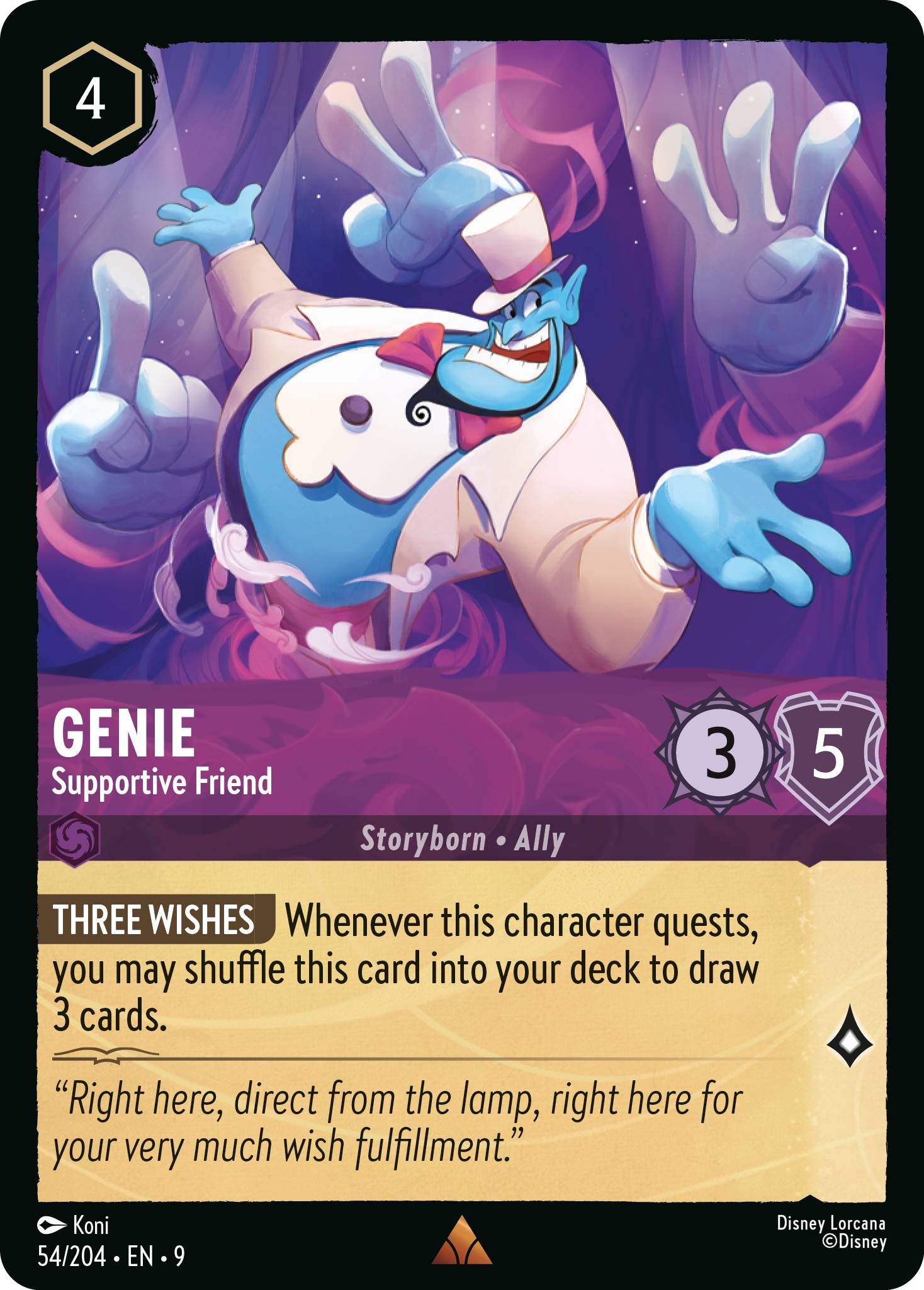 Genie - Supportive Friend (Fabled - 054/204) Rare