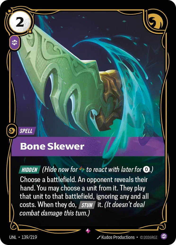 Bone Skewer - 139/219 (UNL) Rare