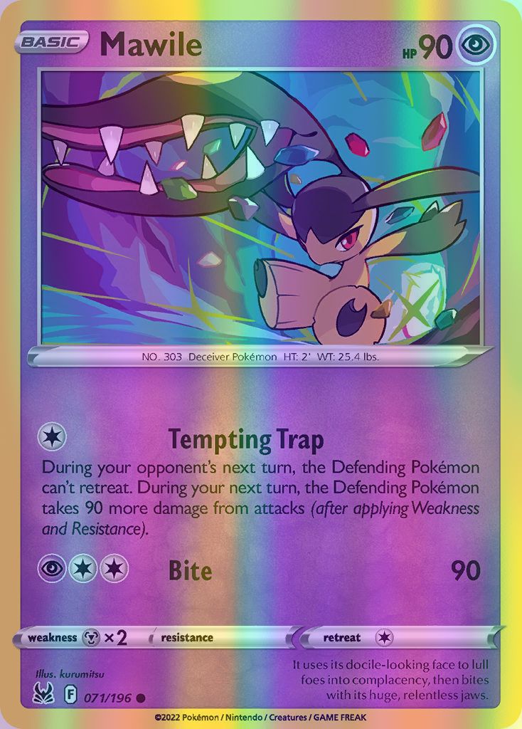 Mawile - 071/196 (SWSH11) Common - Near Mint Reverse Holofoil