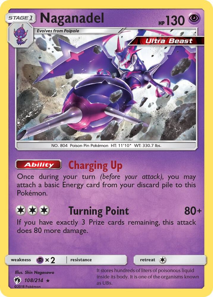 Naganadel - 108/214 (SM8) Holo Rare - Near Mint Holofoil