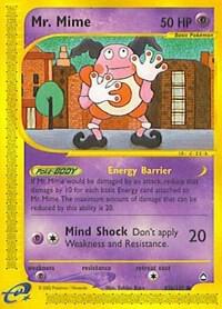 Mr. Mime - 95b/147 (AQ) Common - Reverse Holofoil Heavy Play