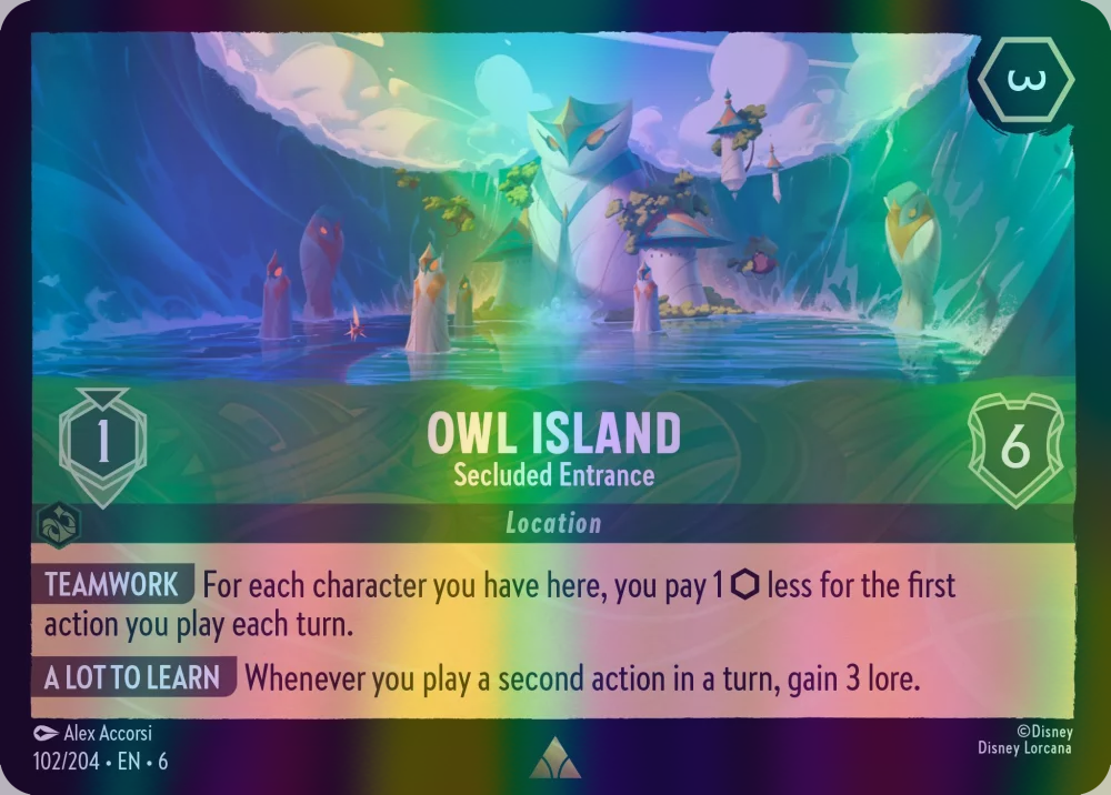 Owl Island - Secluded Entrance (Azurite Sea 102/204) Rare - Near Mint Cold Foil