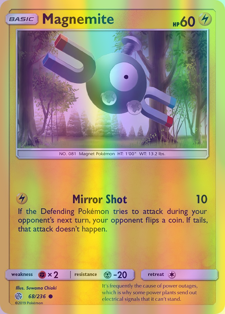 Magnemite - 068/236 (CEC) Common - Near Mint Reverse Holofoil