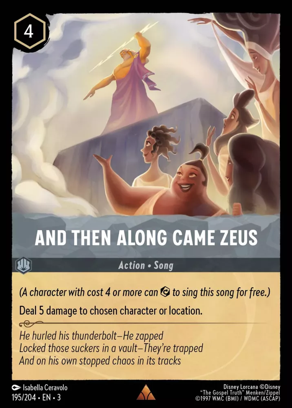And Then Along Came Zeus (Into the Inklands 195/204) Rare - Near Mint
