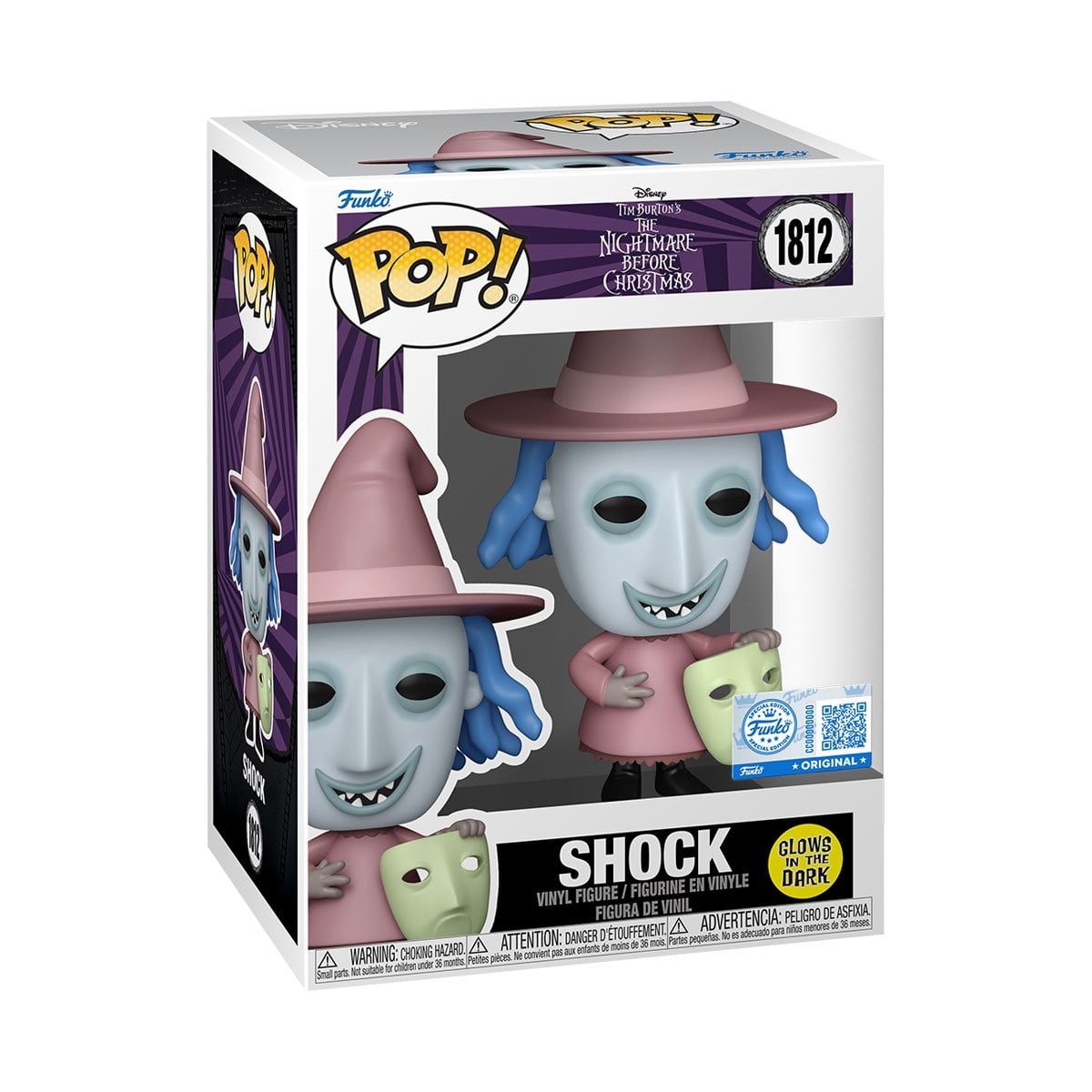 POP Figure: Disney Nightmare Before Christmas #1812 - Shock (EE) (Glow)