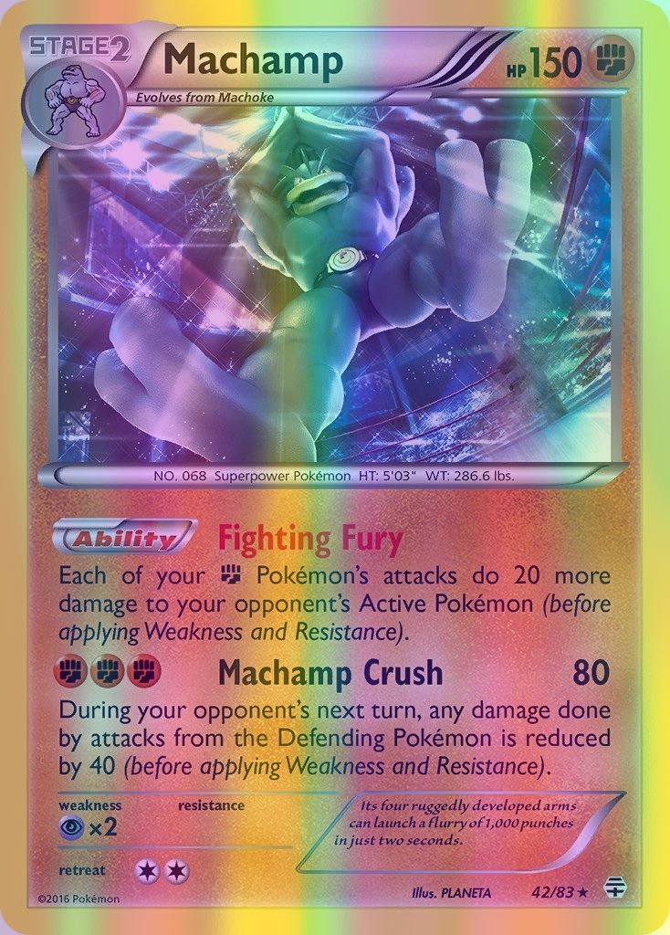 Machamp - 042/083 (GEN) Holo Rare - Near Mint Reverse Holofoil