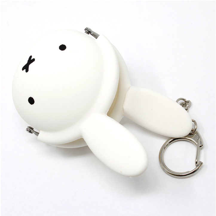 mimi POCHI-BABY miffy Coin Purse Keychain - White