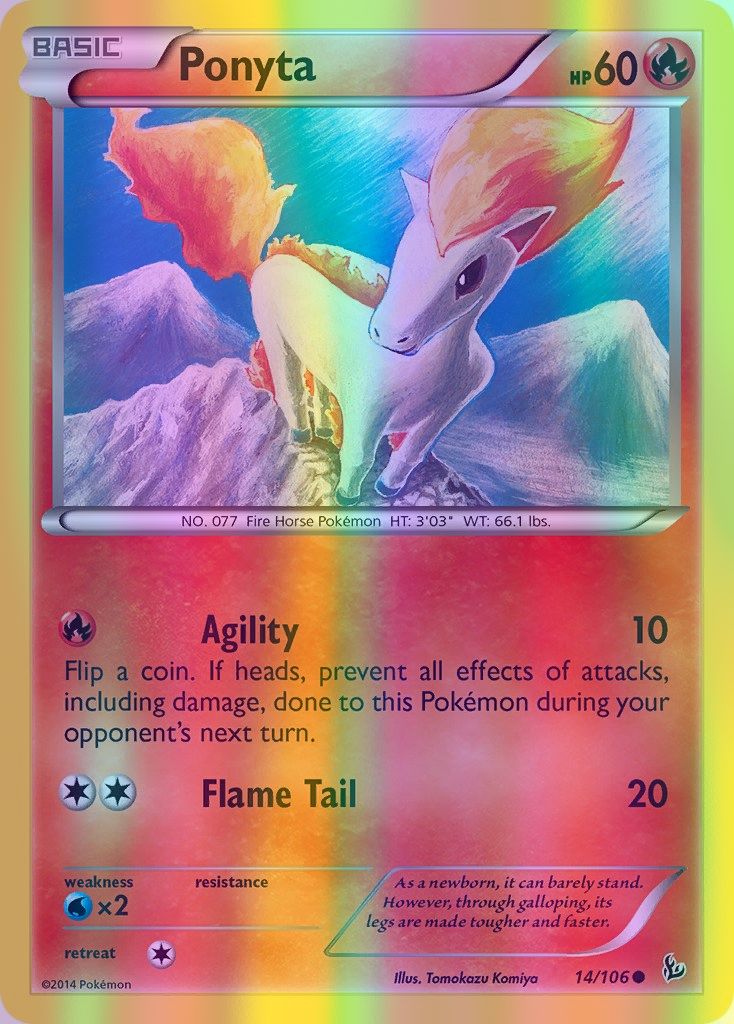 Ponyta - 014/106 (FLF) Common - Near Mint Reverse Holofoil
