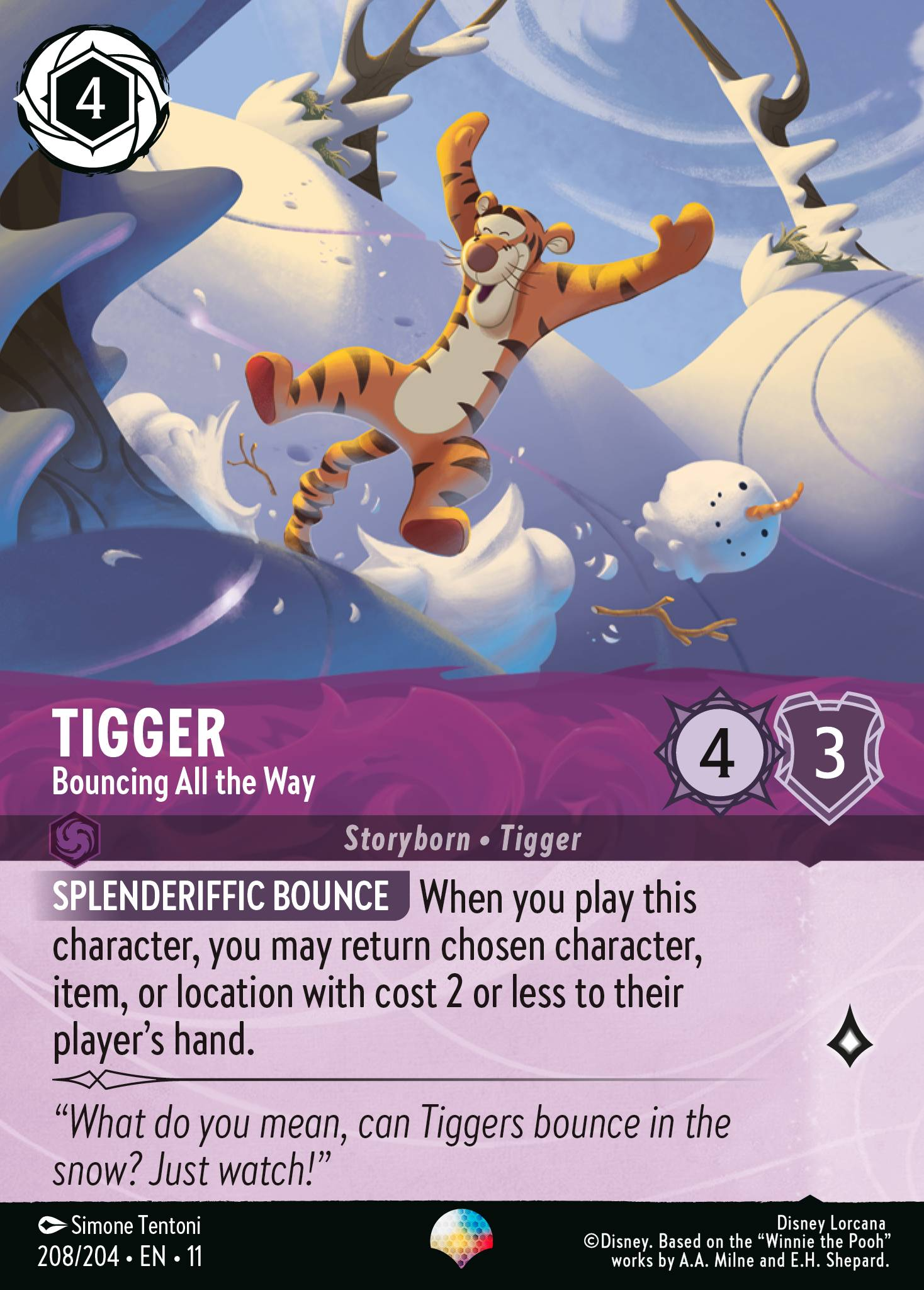 Tigger - Bouncing All the Way (208/204 - Winterspell) Epic