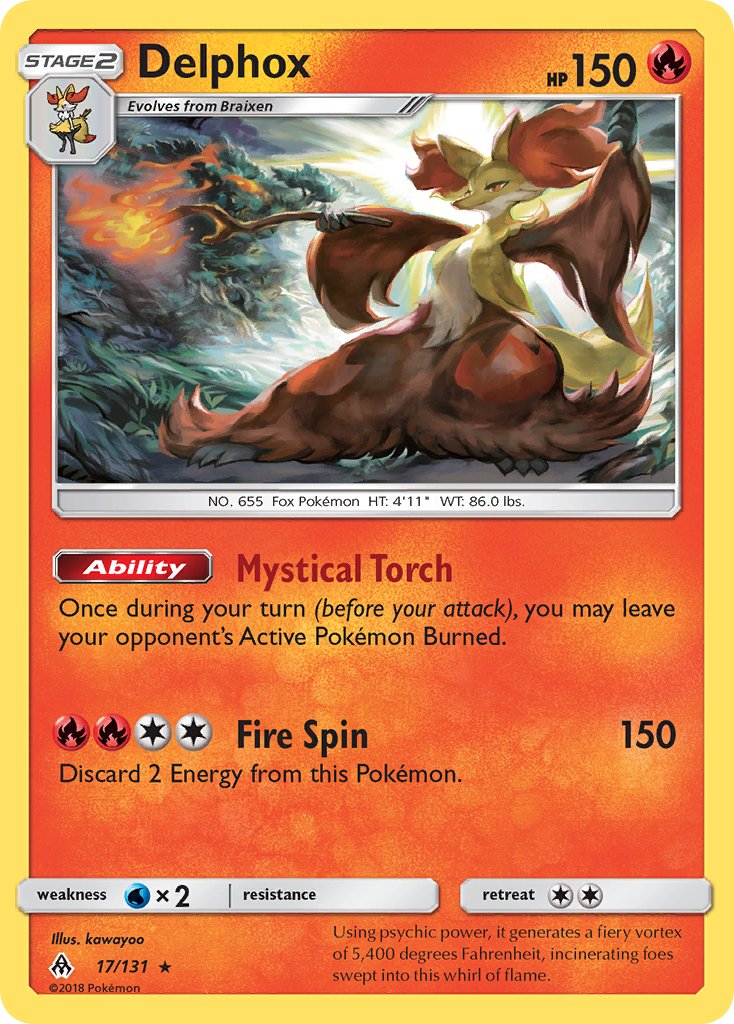 Delphox - 017/131 (FLI) Holo Rare - Near Mint Holofoil