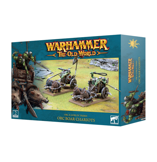Warhammer The Old World: Orc & Goblin Tribes - Orc Boar Chariots (Release Date: 05.04.24)