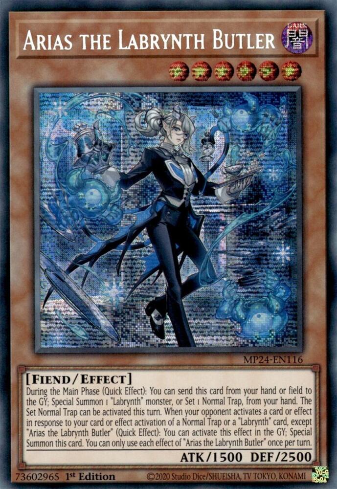 Arias the Labrynth Butler (MP24-EN116) Prismatic Secret Rare - Near Mint 1st Edition